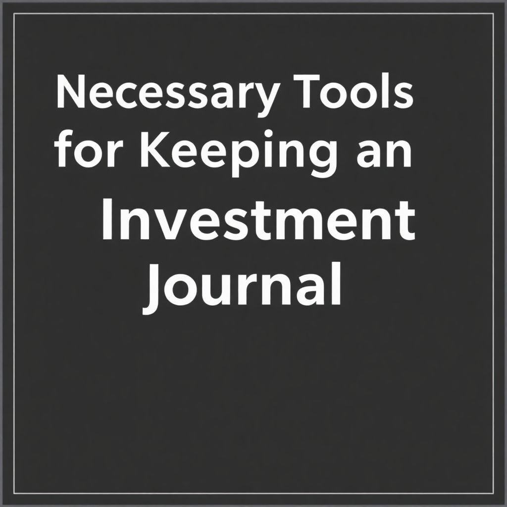 Starting an investment journal for beginners to track progress and improve decisions
