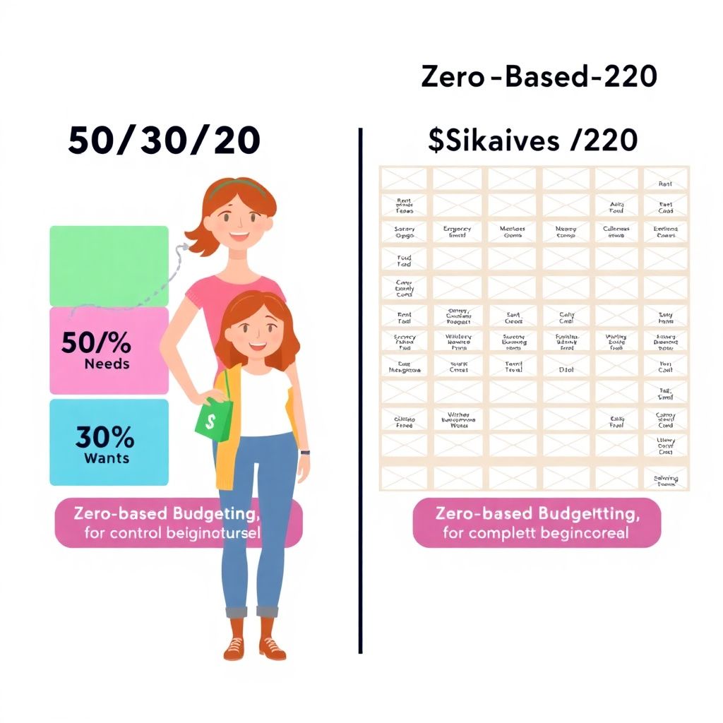 Zero-based budgeting vs 50/30/20 rule: which budgeting method suits beginners